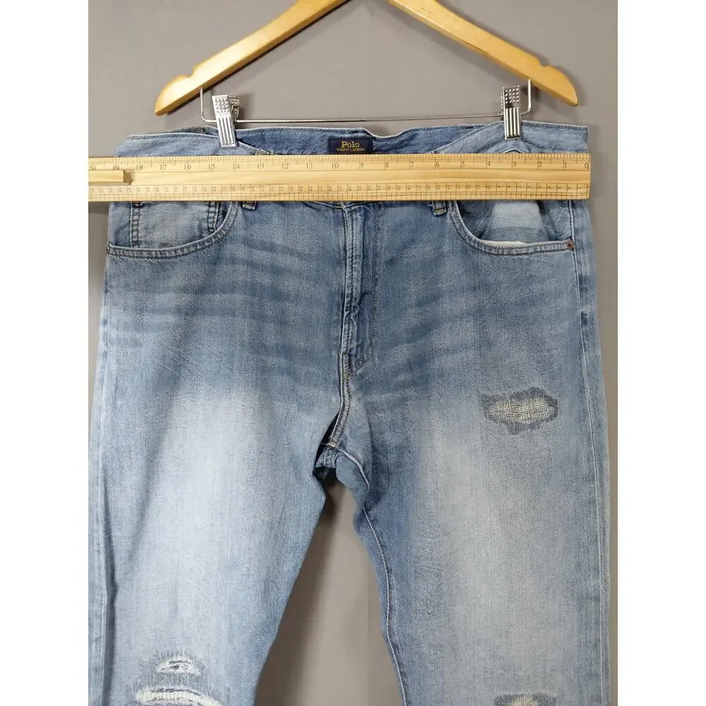 6IP9 Vintage Polo Ralph Lauren Stretch Training Jeans Men Straight Size 38X30